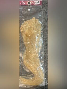 Pia #613 Blonde Human Hair Extensions Sew In Weft 44” New